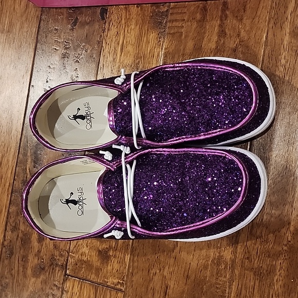 Corkys Purple Glitter Shoes